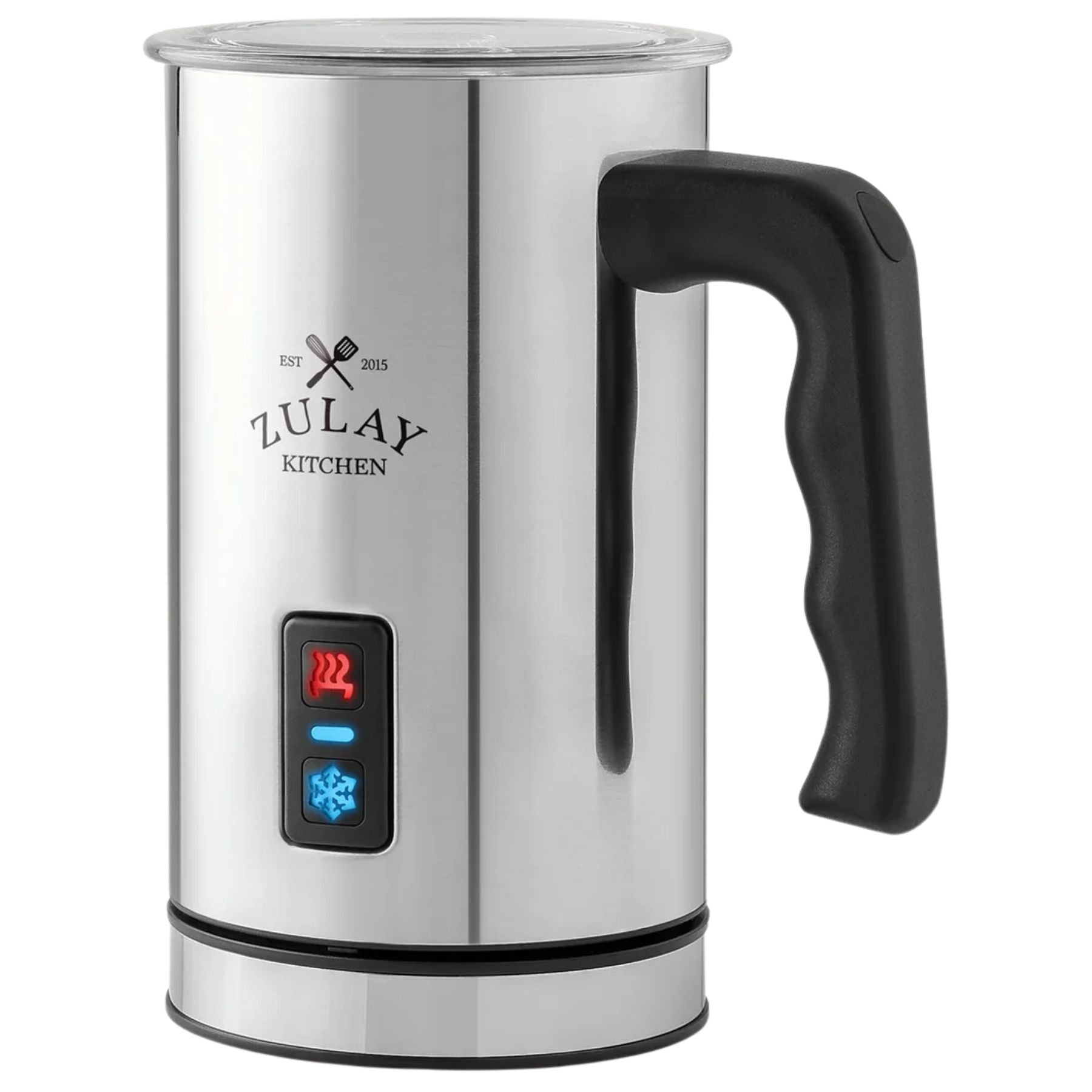 AeroFroth 4-in-1 Electric Milk Frother and Steamer for Coffee & Lattes Silver by Zulay Kitchen 