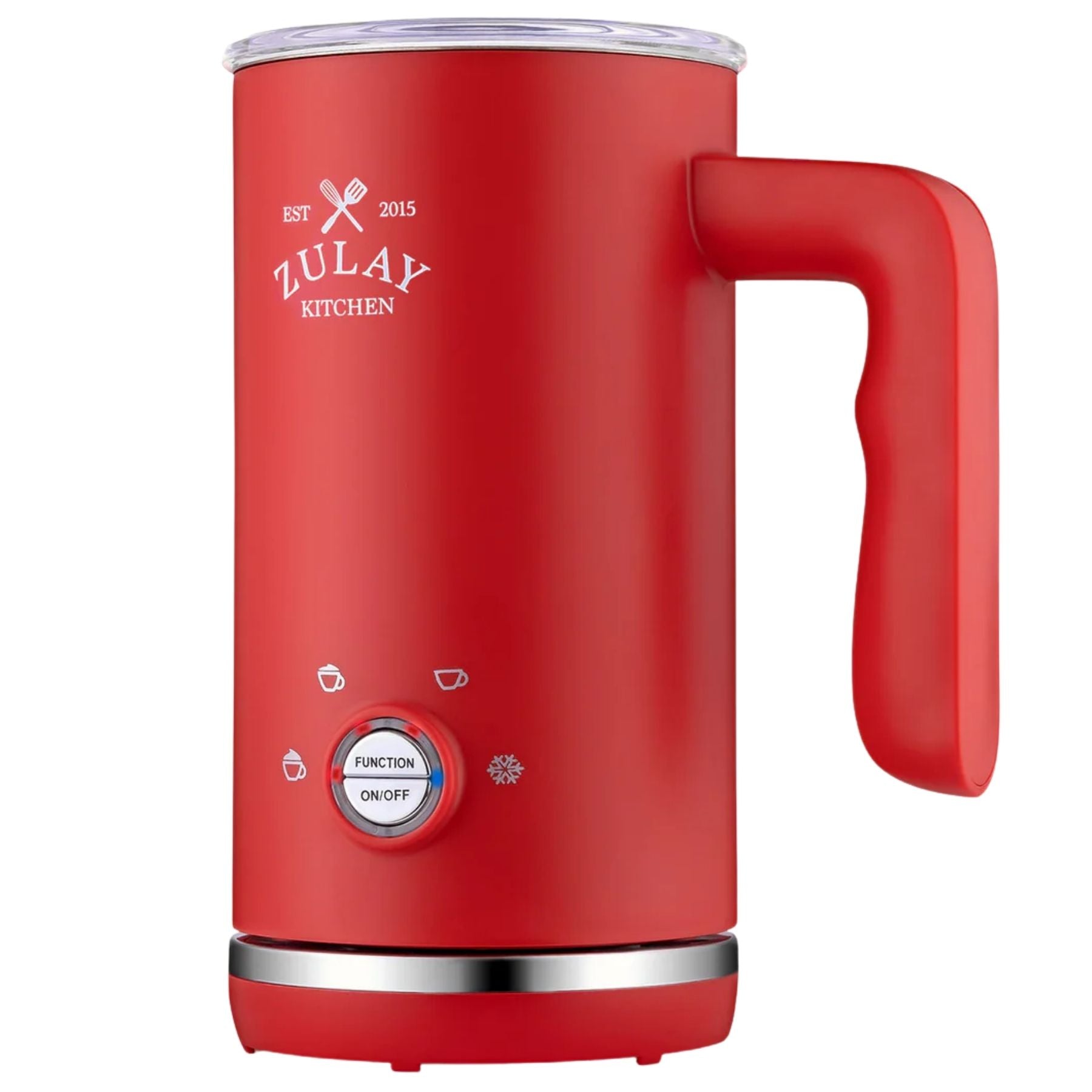 Automatic 4-in-1 Milk Frother Electric Heater-Red by Zulay Kitchen