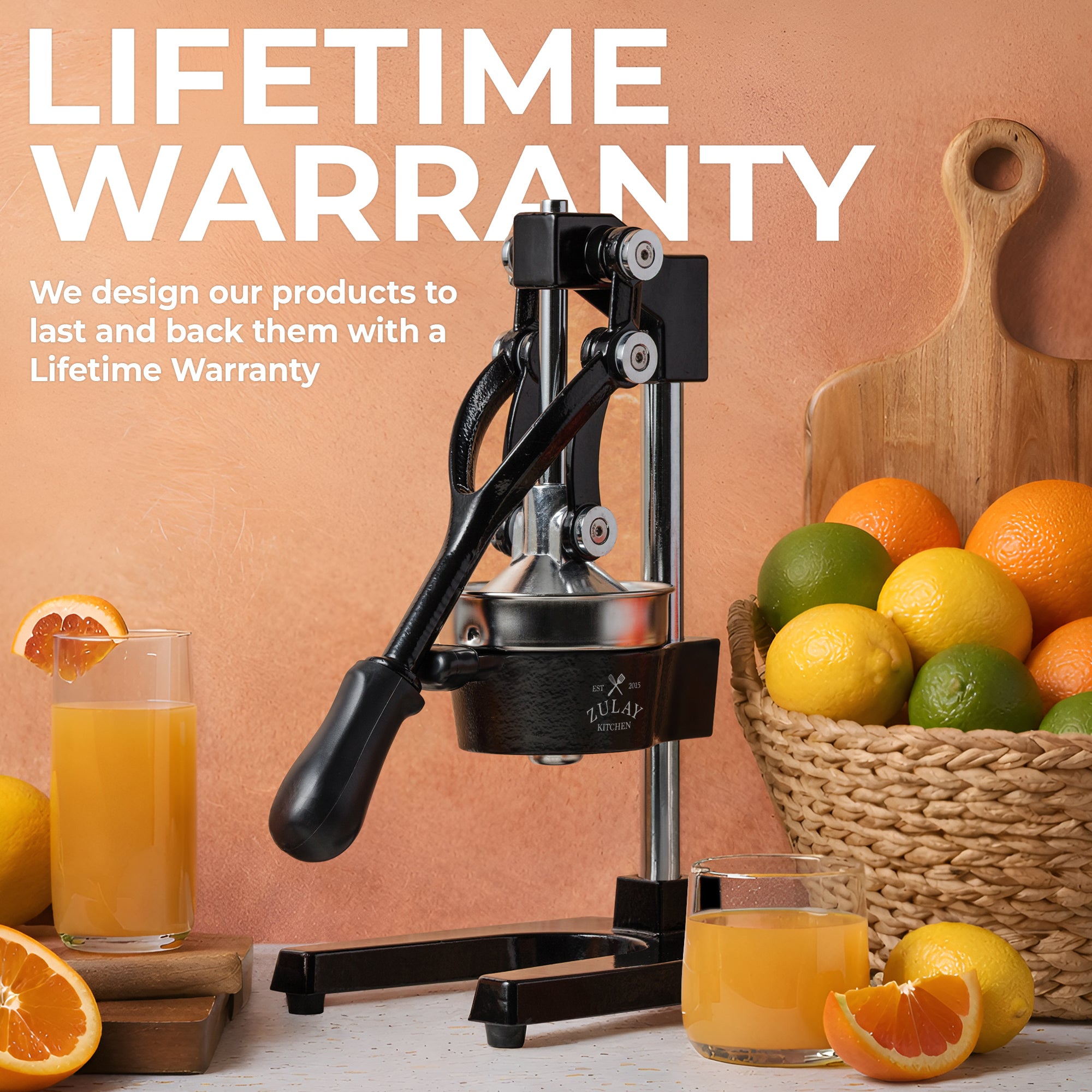 Zulay Kitchen Cast-Iron Juice Squeezer