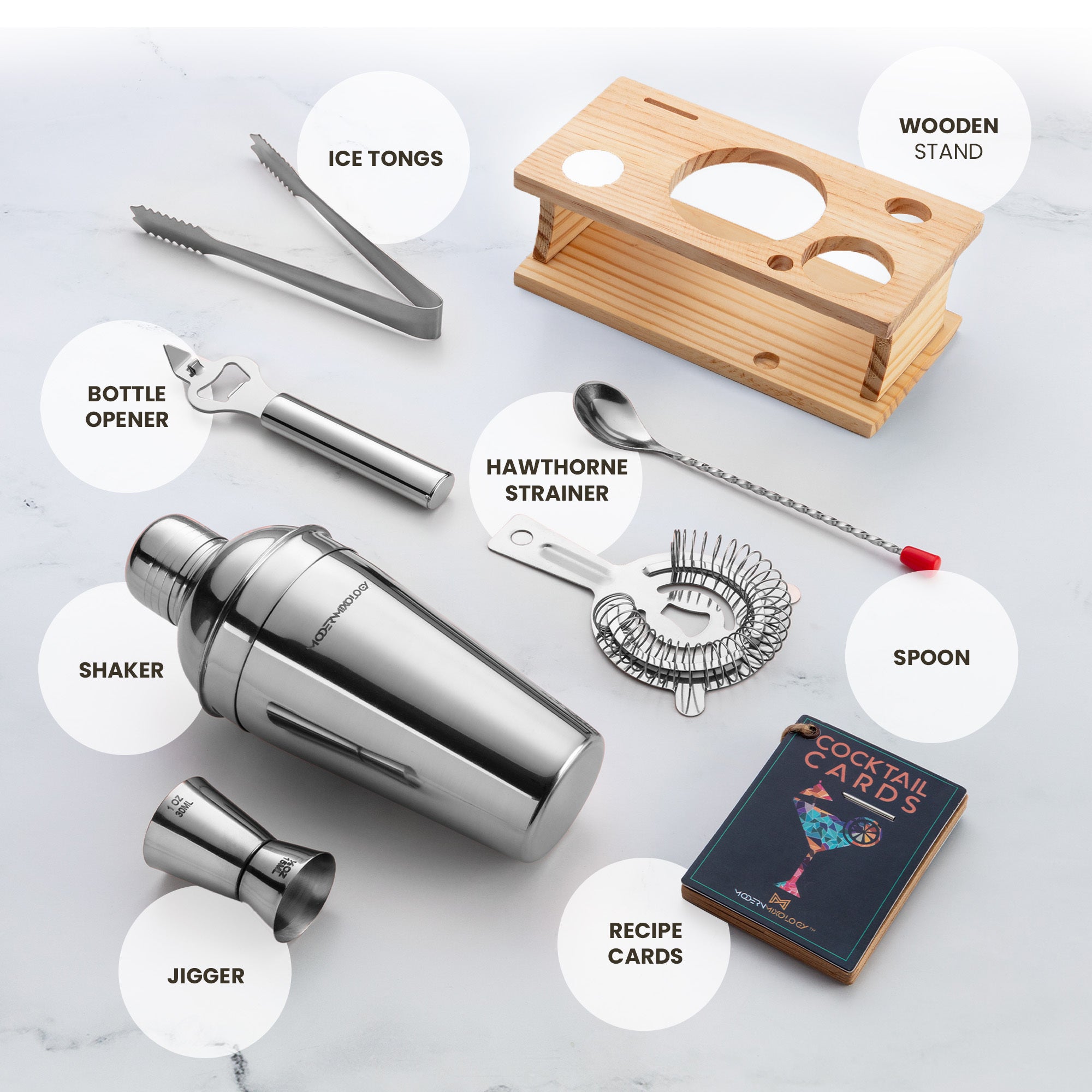 Elegant 8-Piece Bartender Set Perfect for Gifting