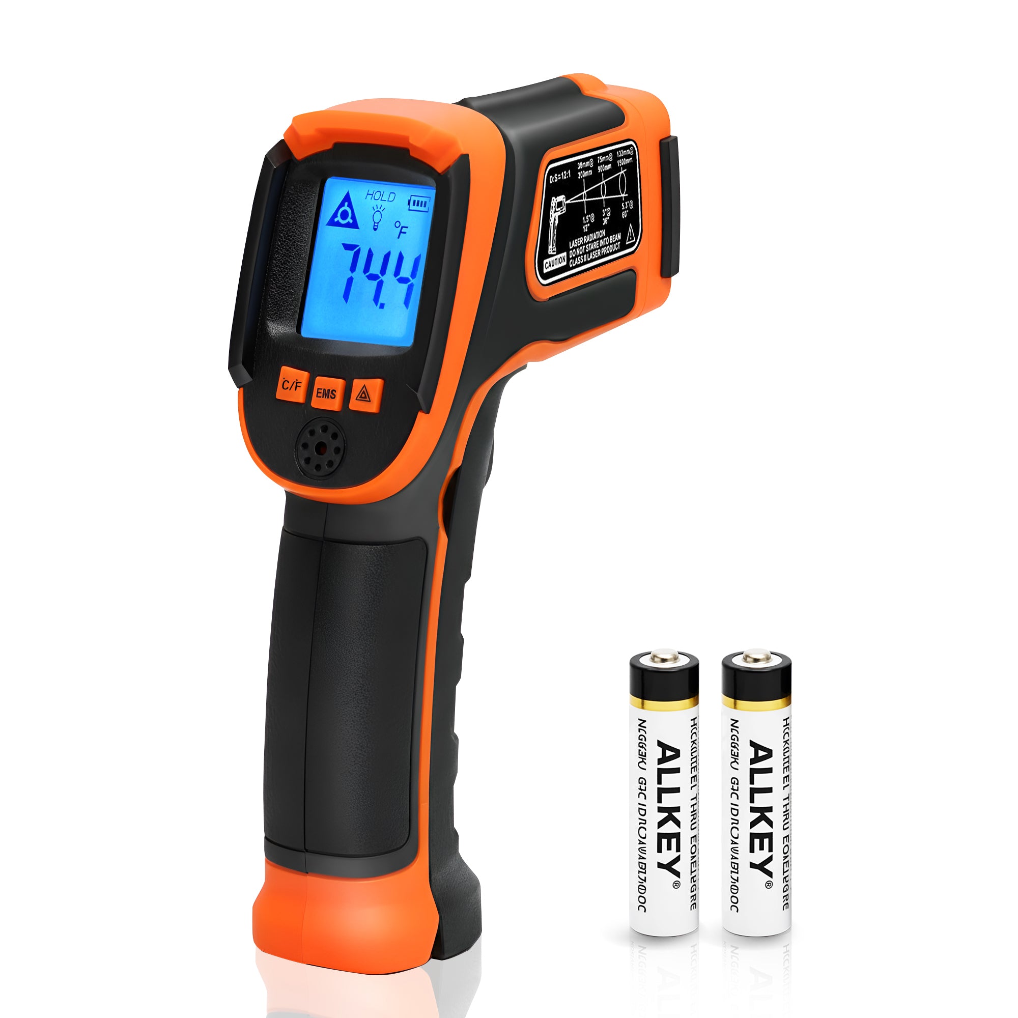 Kizen Infrared Temperature Gun - Black & Orange