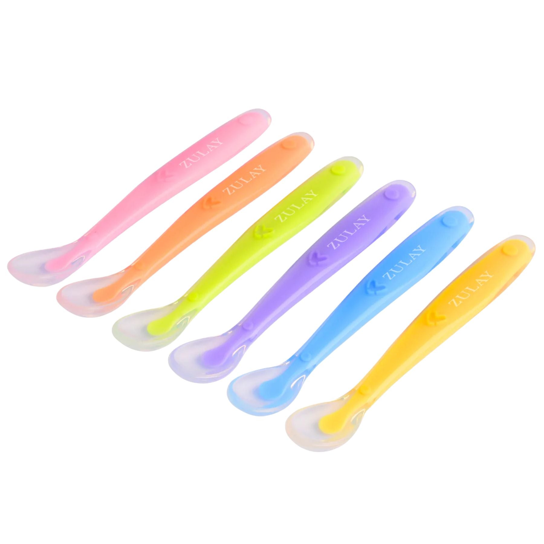Soft Silicone Baby Spoon Set – 6-Pack Infant Feeding Spoons by Zulay Kitchen