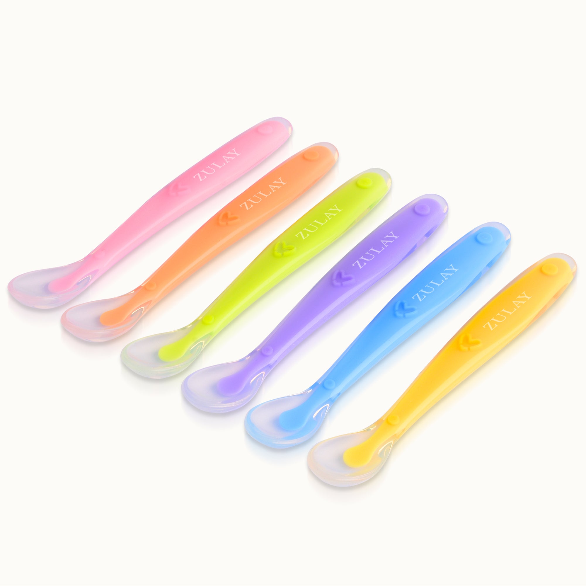 Soft Silicone Baby Spoon Set – 6-Pack Infant Feeding Spoons by Zulay Kitchen