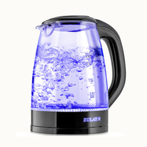 Zulay Kitchen Glass Electric Kettle - Black