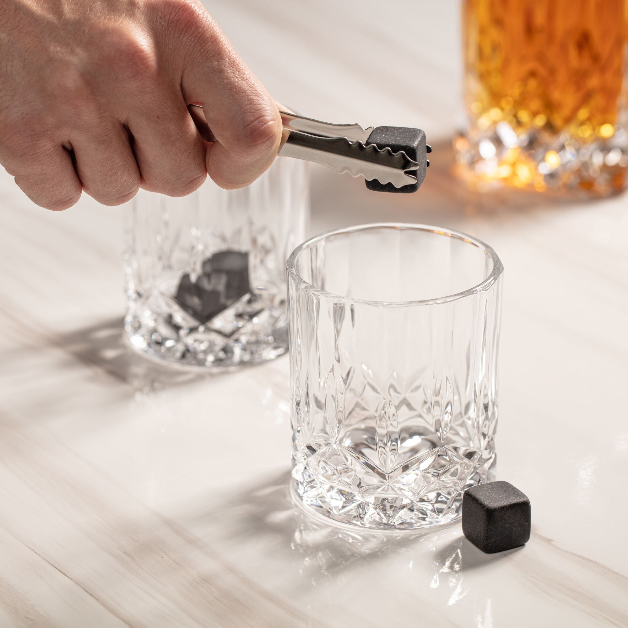 Whiskey Stones and Tongs for Pure Flavor Pours