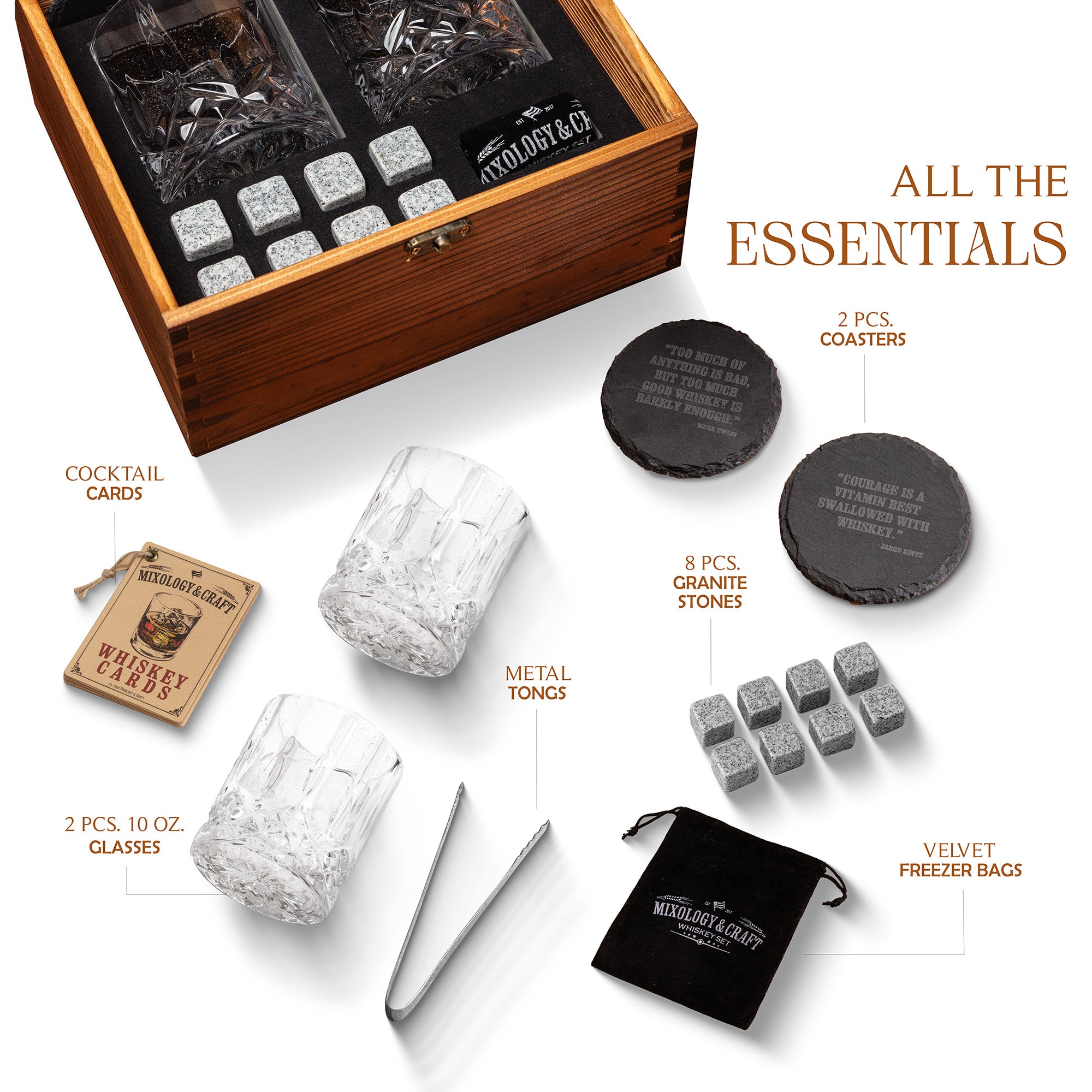 13-Piece Whiskey Latch Crate Set