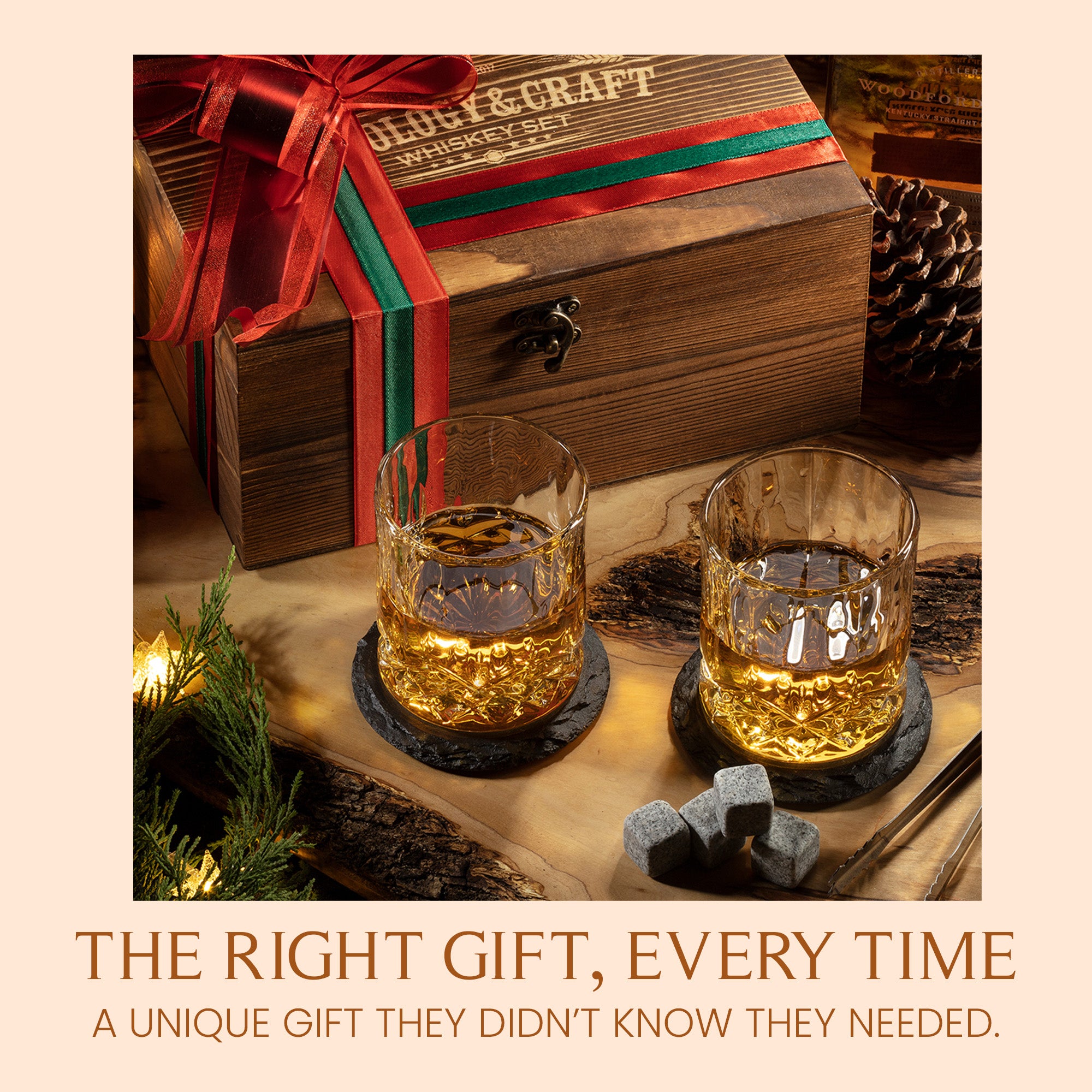Whiskey Gift Set for Birthdays, Father’s Day, or Holidays