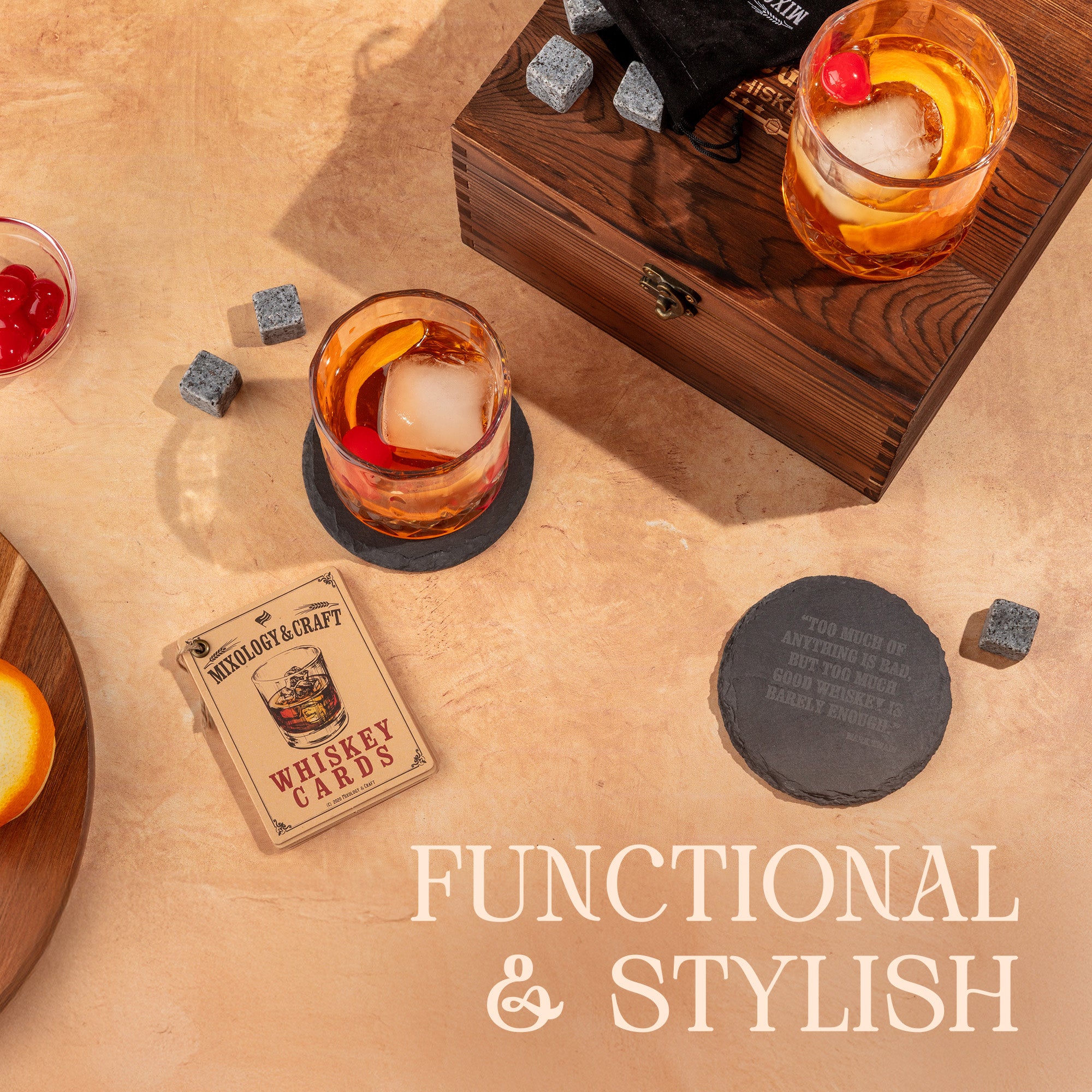 Stylish Cocktail and Whiskey Kit