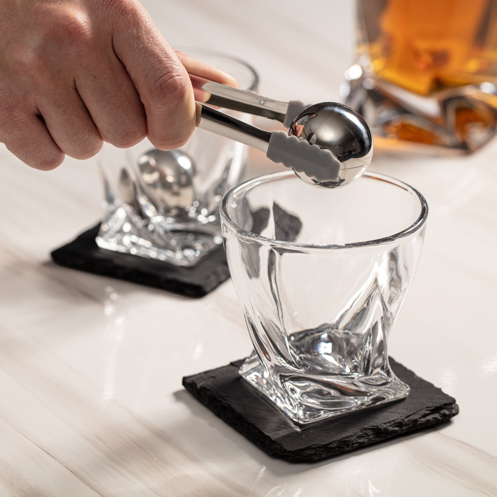Whiskey Set with Stainless Steel Chilling Stones