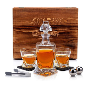 Twist Whiskey Decanter Set - 10-Piece