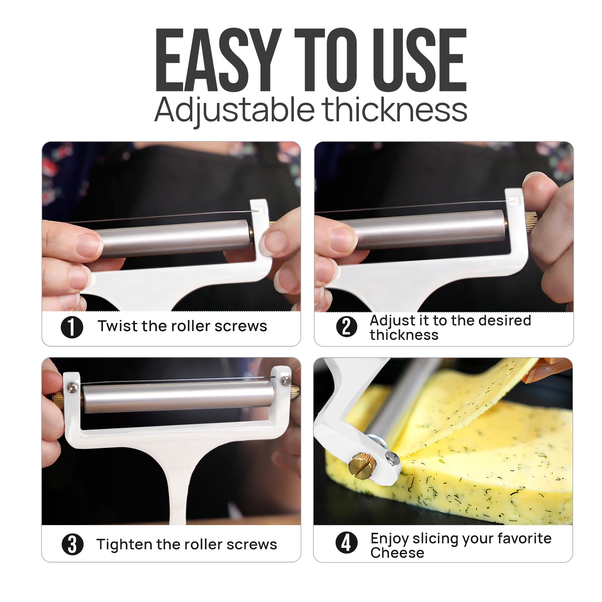 Easy to Use Wire Cheese Slicer by Zulay Kitchen