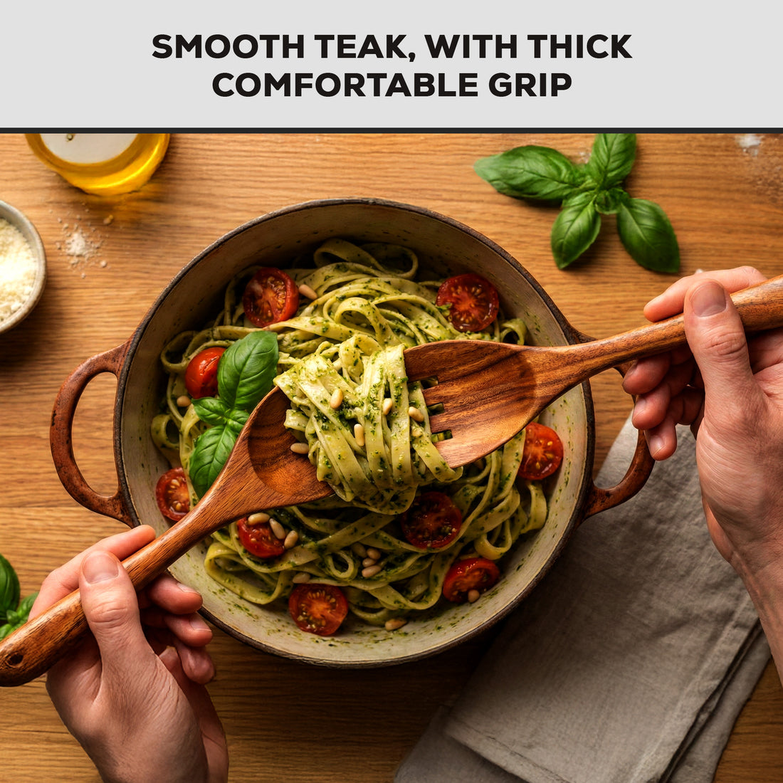 Teak Wood Utensils Set by Zulay Kitchen