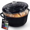 5, 6.4, 7.7 Quart Cast Iron Dutch Oven - Black by Zulay Kitchen