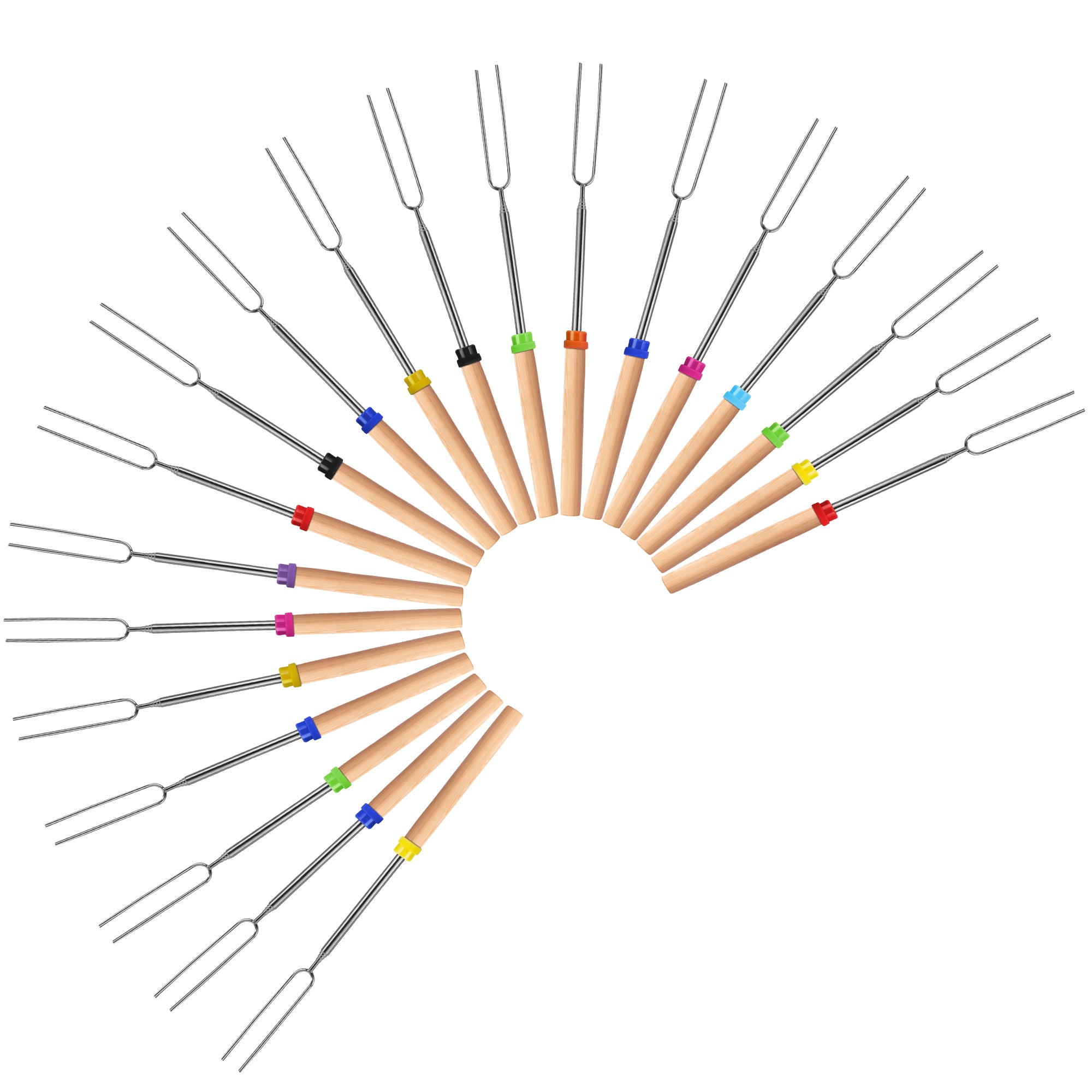 Marshmallow Roasting Sticks (32 Inch) - 20 Pack Assorted by Zulay Kitchen