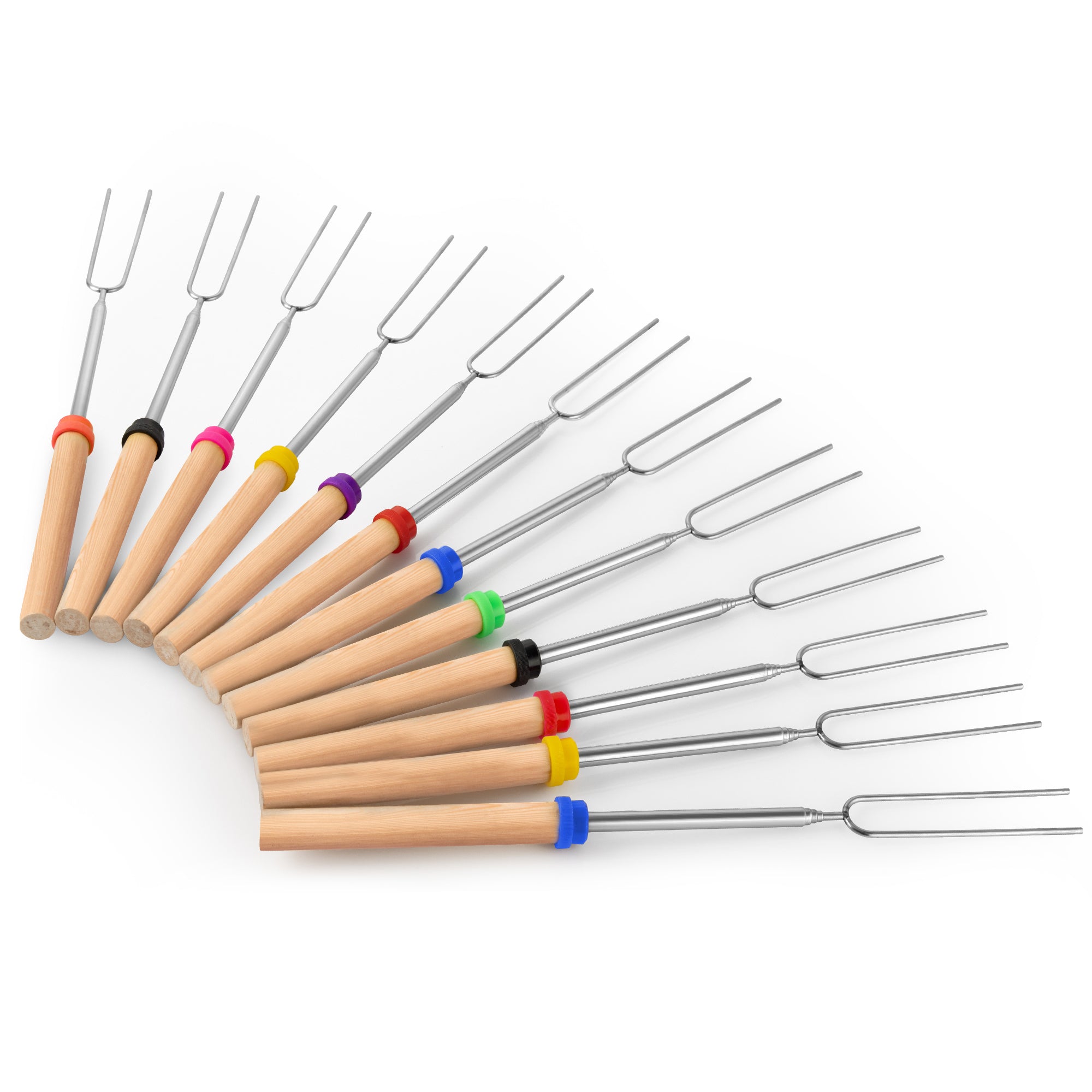 Marshmallow Roasting Sticks (32 Inch) - 12 Pack Assorted by Zulay Kitchen