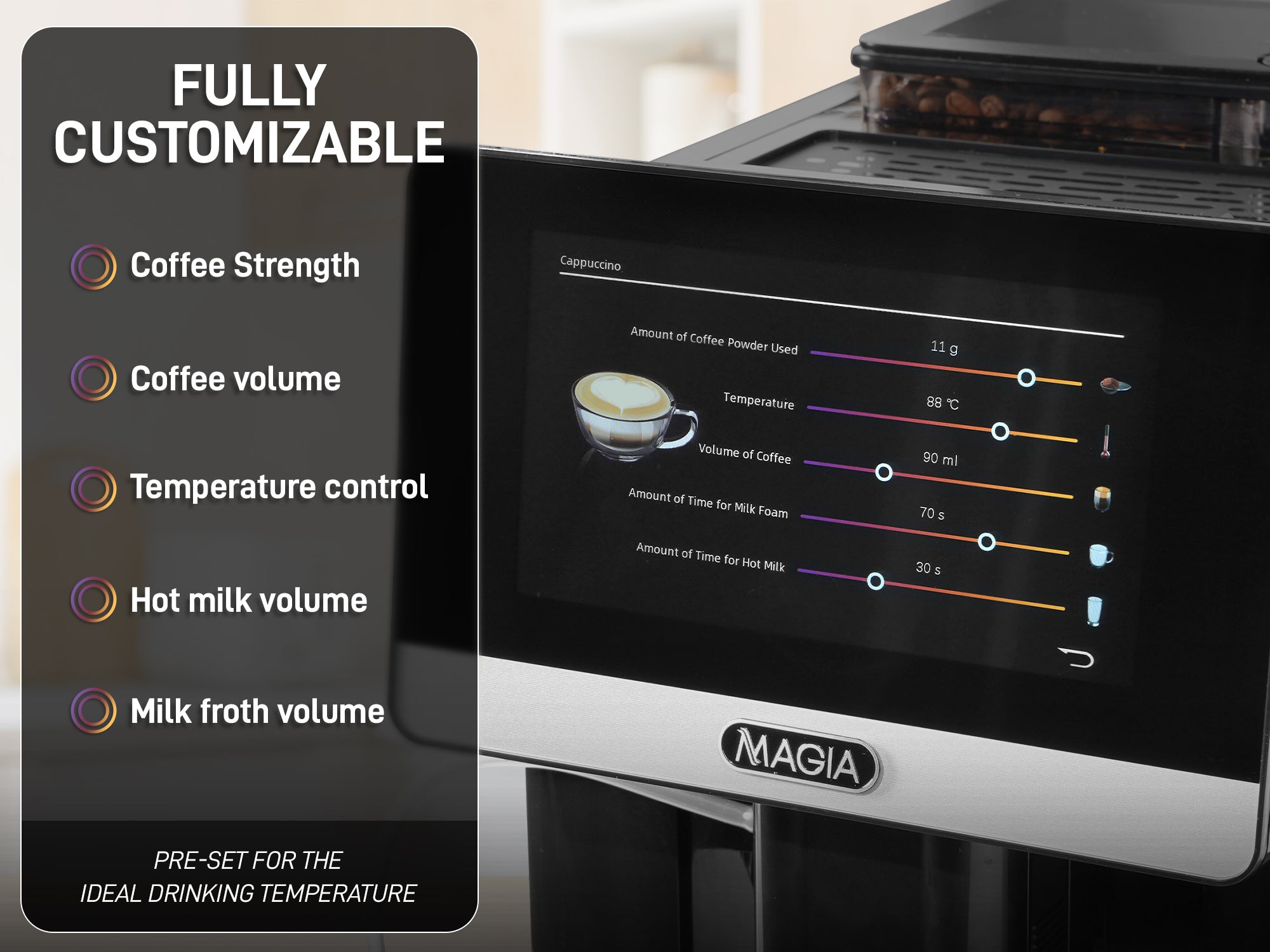 MAGIA Espresso Machine - Black by Zulay Kitchen