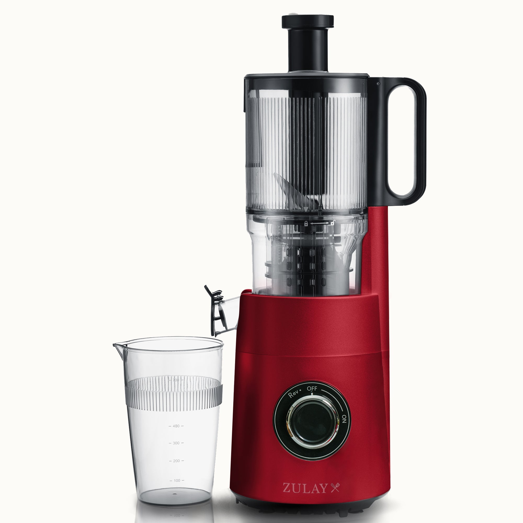 Wide Chute Cold Press Juicer – 5” Masticating Juicer - Red by Zulay Kitchen