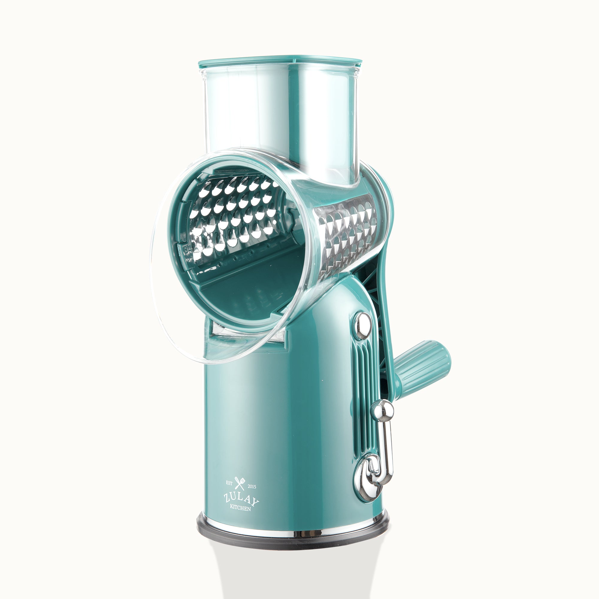 Rotary Cheese Grater Classic with 5 Blades - Green by Zulay Kitchen