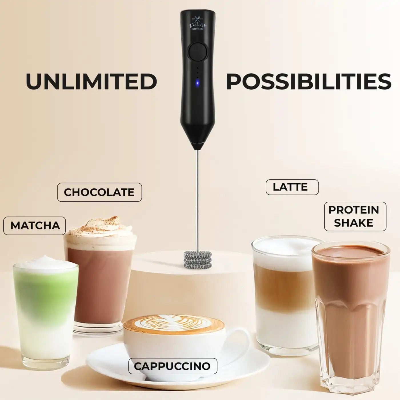 Zulay Kitchen Milk Boss Electric Milk Frother - Thumbnail 2