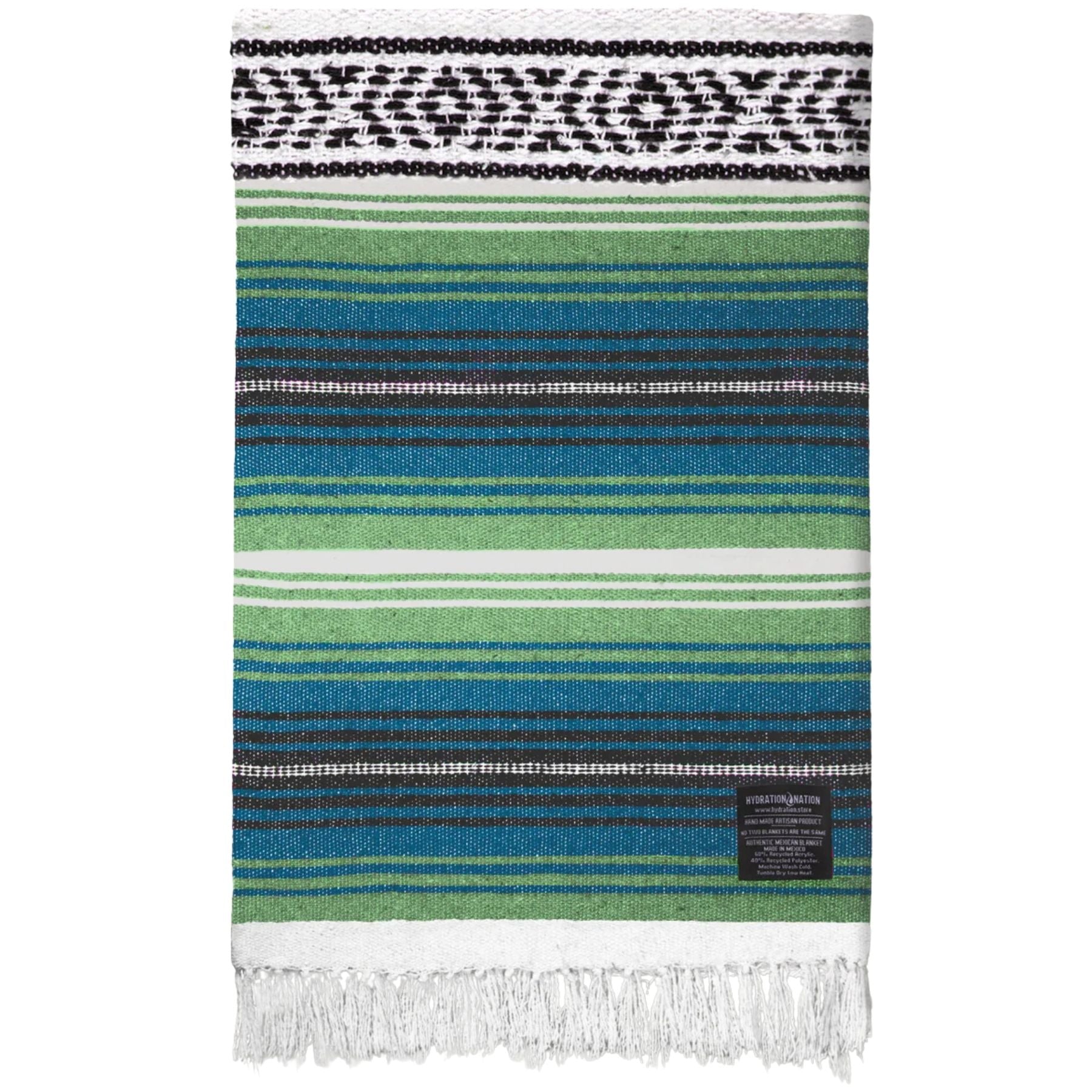 Hydration Nation Handcrafted Mexican Blanket - Arctic by Zulay Kitchen