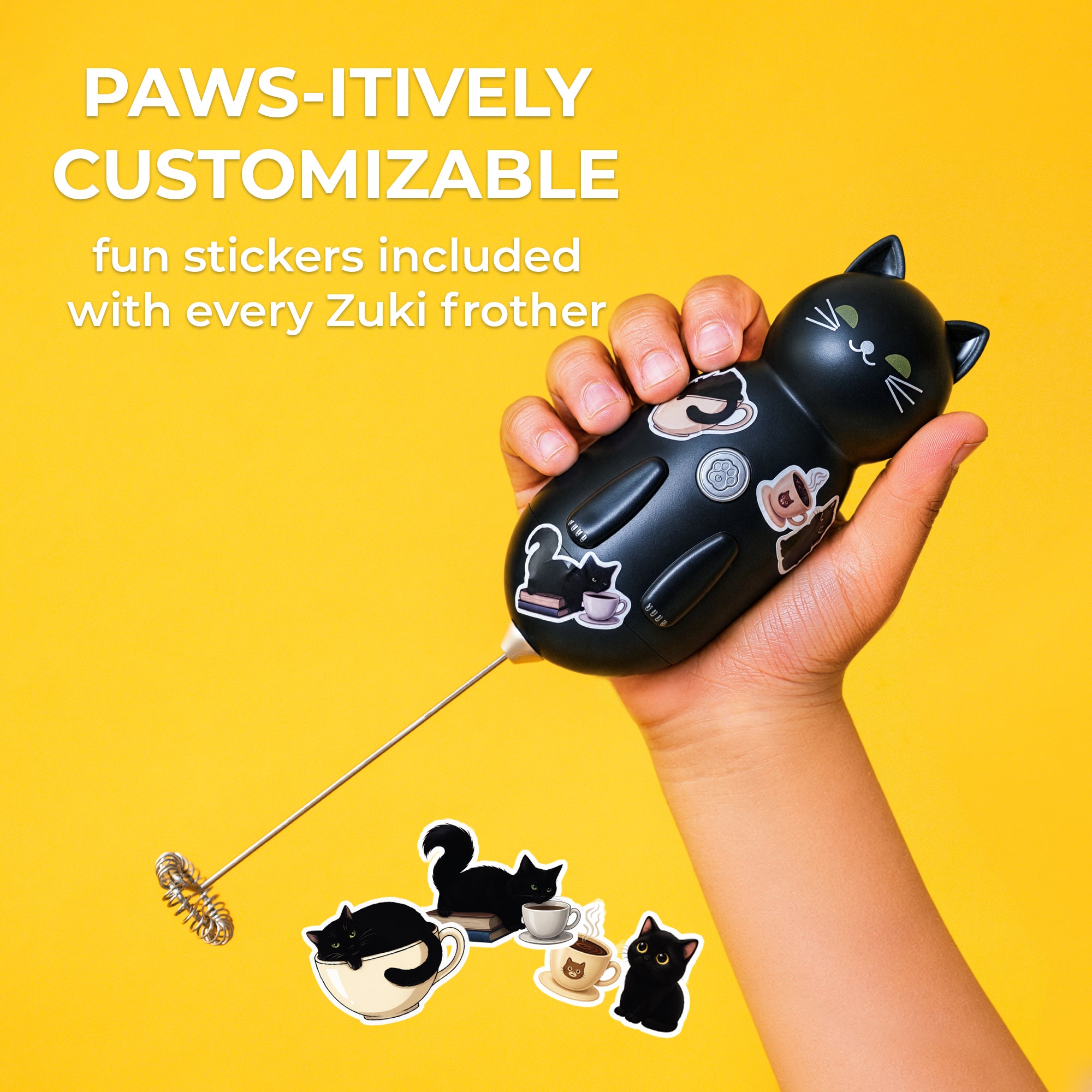 Cat-Shaped Frother Mixer