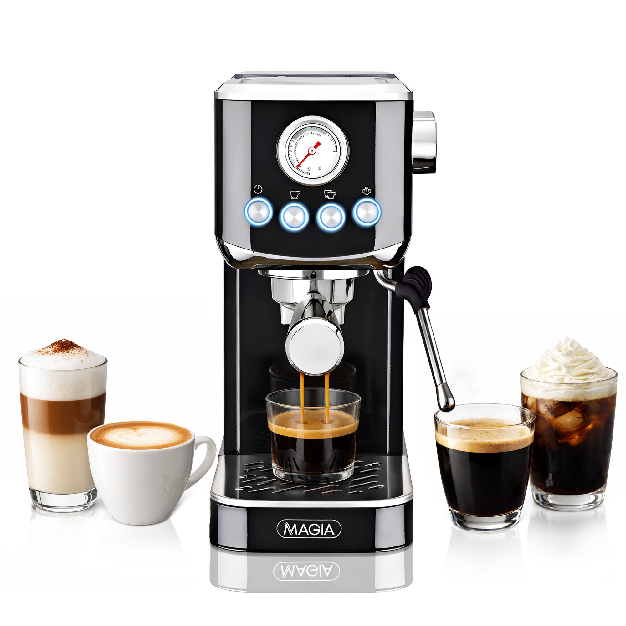 Zulay Magia Compact Espresso Machine - Black by Zulay Kitchen