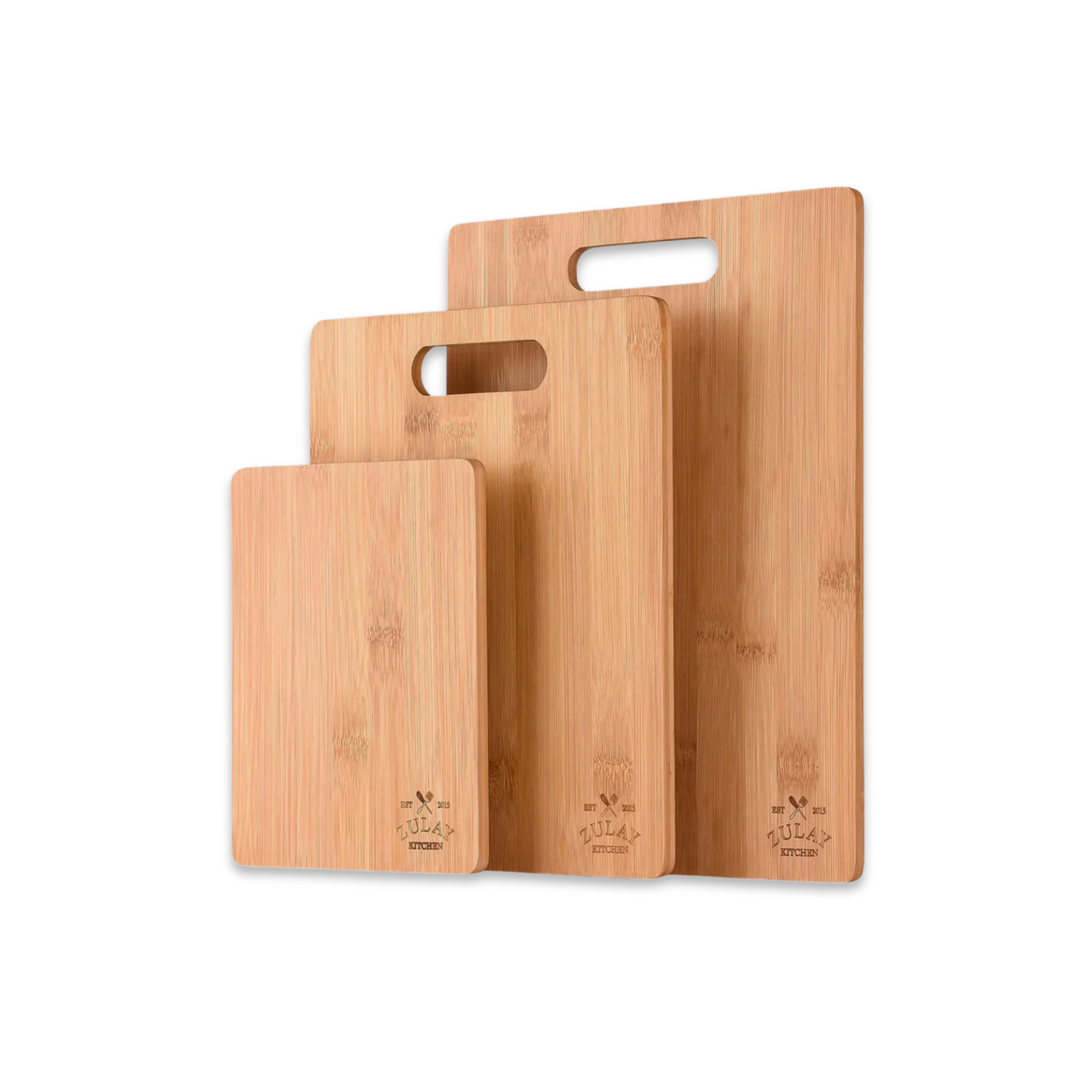 Bamboo Cutting Board Set (3-Piece)- by Zulay Kitchen