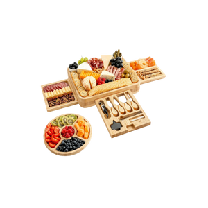 Cheese Board Deluxe Set - Bamboo by Zulay Kitchen