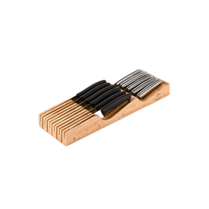 Bamboo Knife Drawer Organizer Tray by Zulay Kitchen