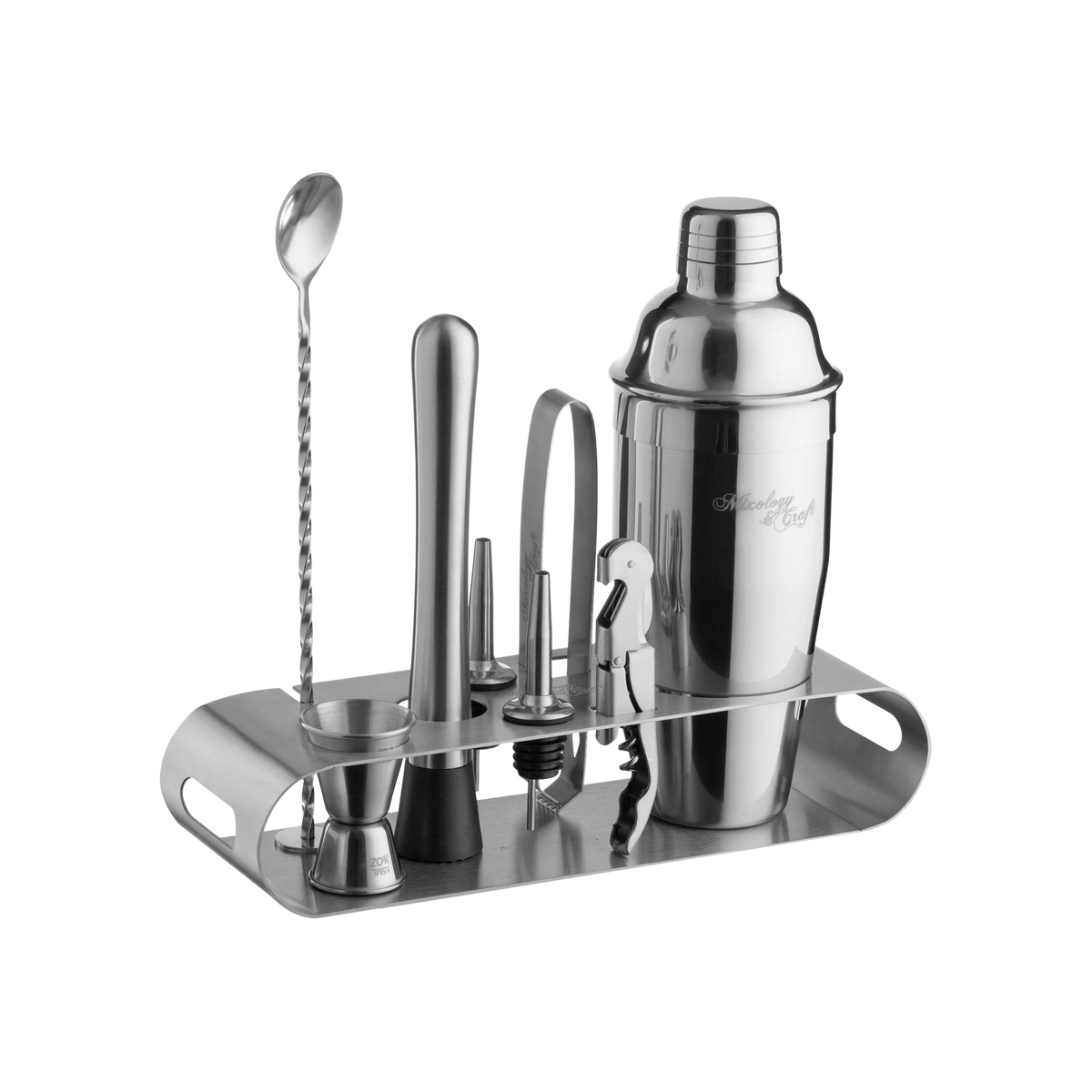 Bartender Kit with Metal Stand | 9-Piece by Zulay Kitchen