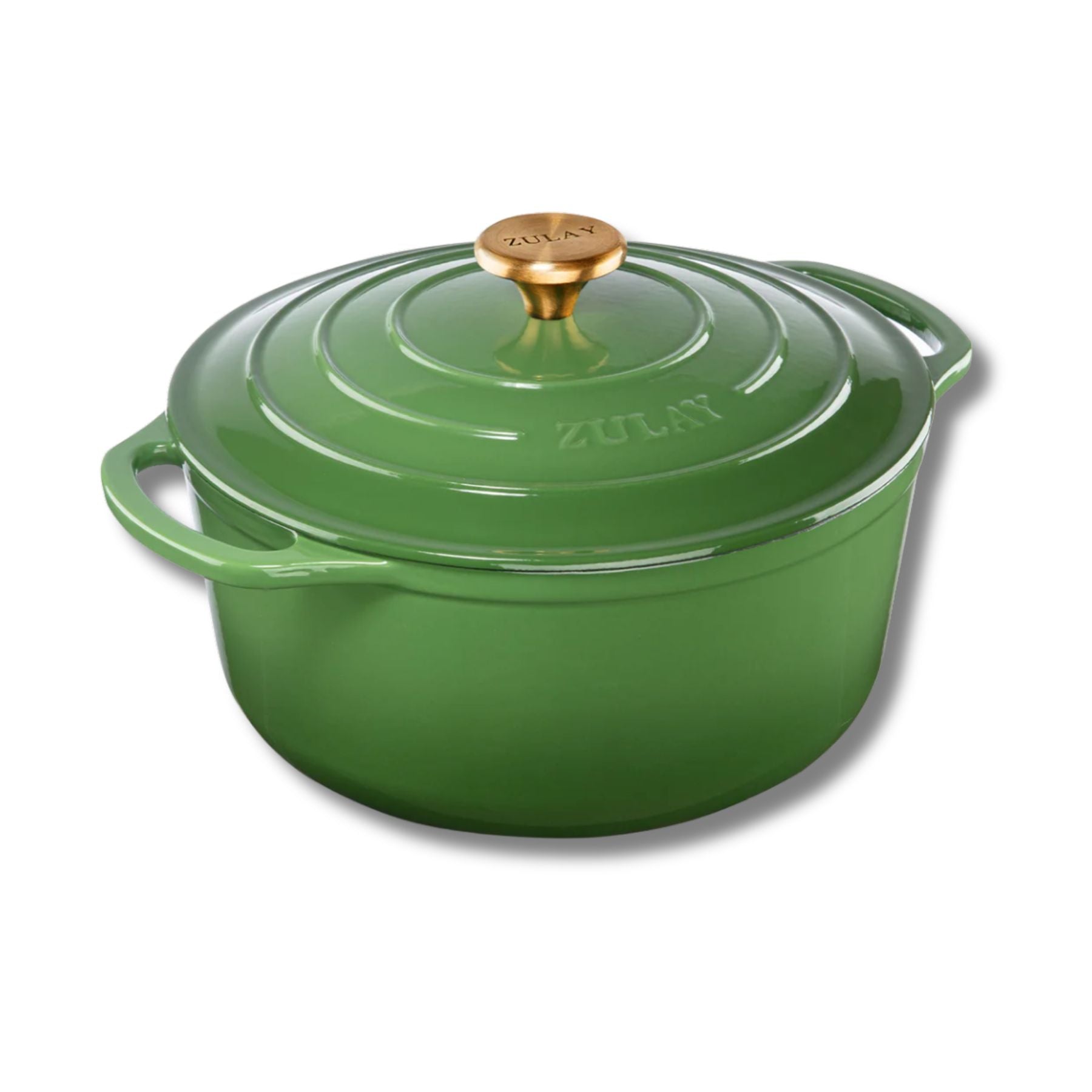 Cast Iron Dutch Oven - Basil -5 quart by Zulay Kitchen