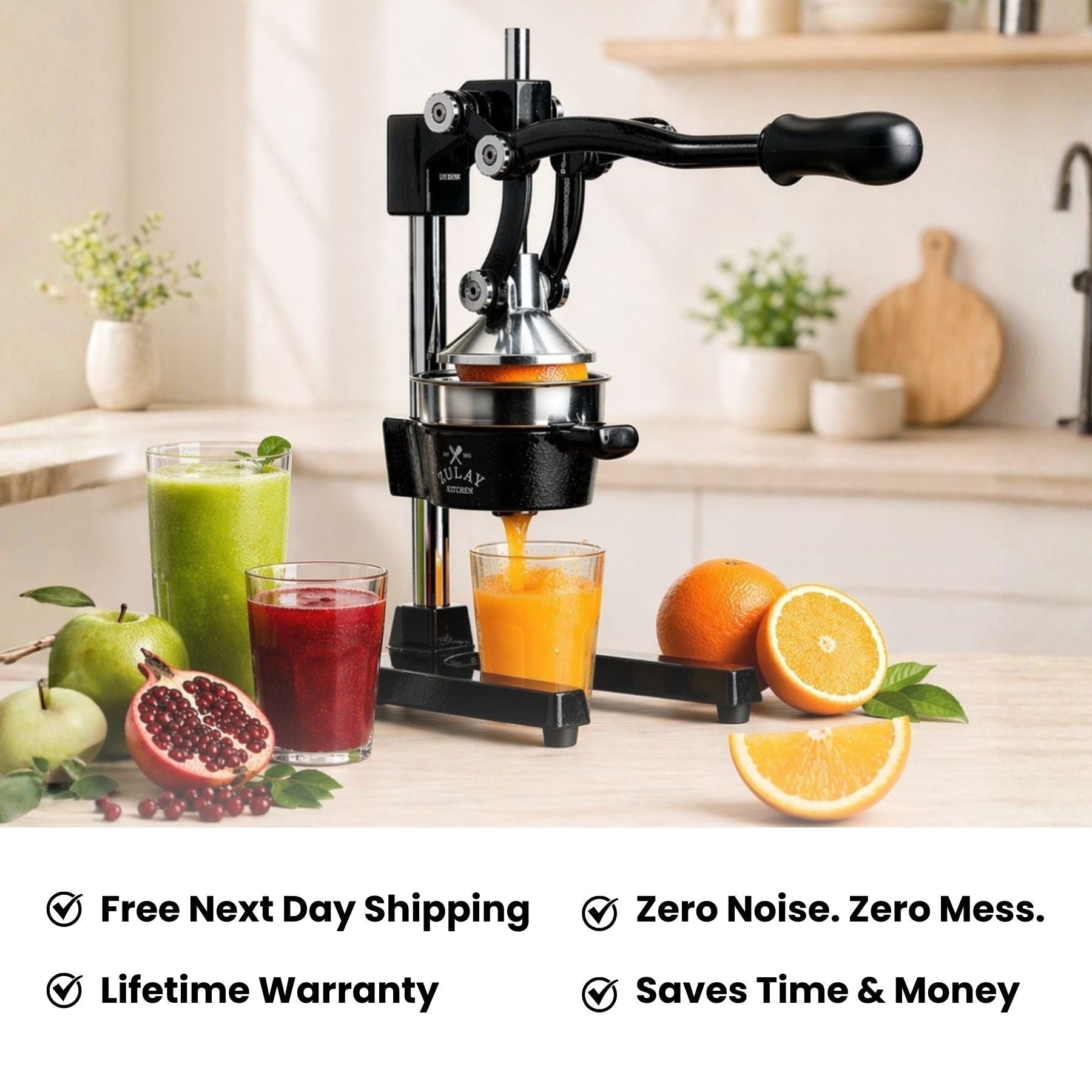 Zulay Kitchen Cast Iron Juicer - Black