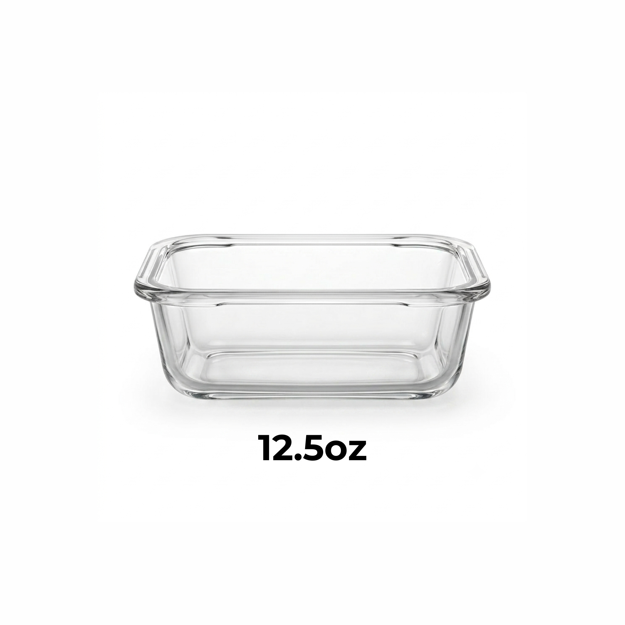 Borosilicate Glass Food Storage Container - Rectangle Container without Lid 12.5oz - Replacement Part