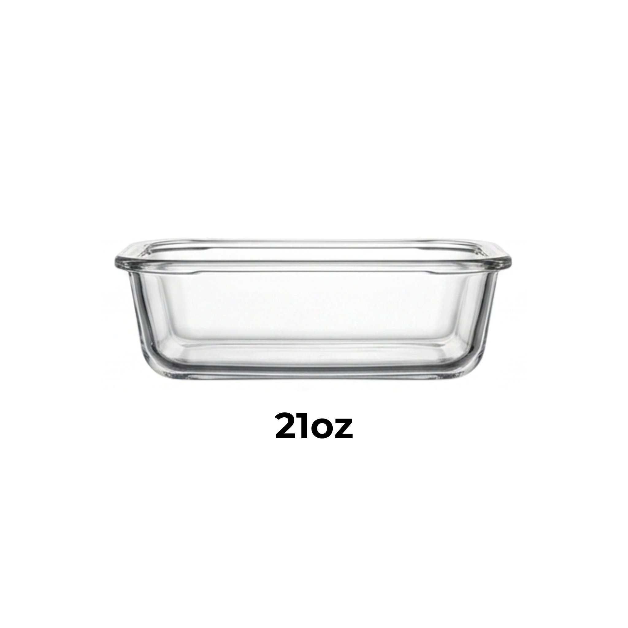 Borosilicate Glass Food Storage Container - Rectangle Container without Lid 21oz - Replacement Part
