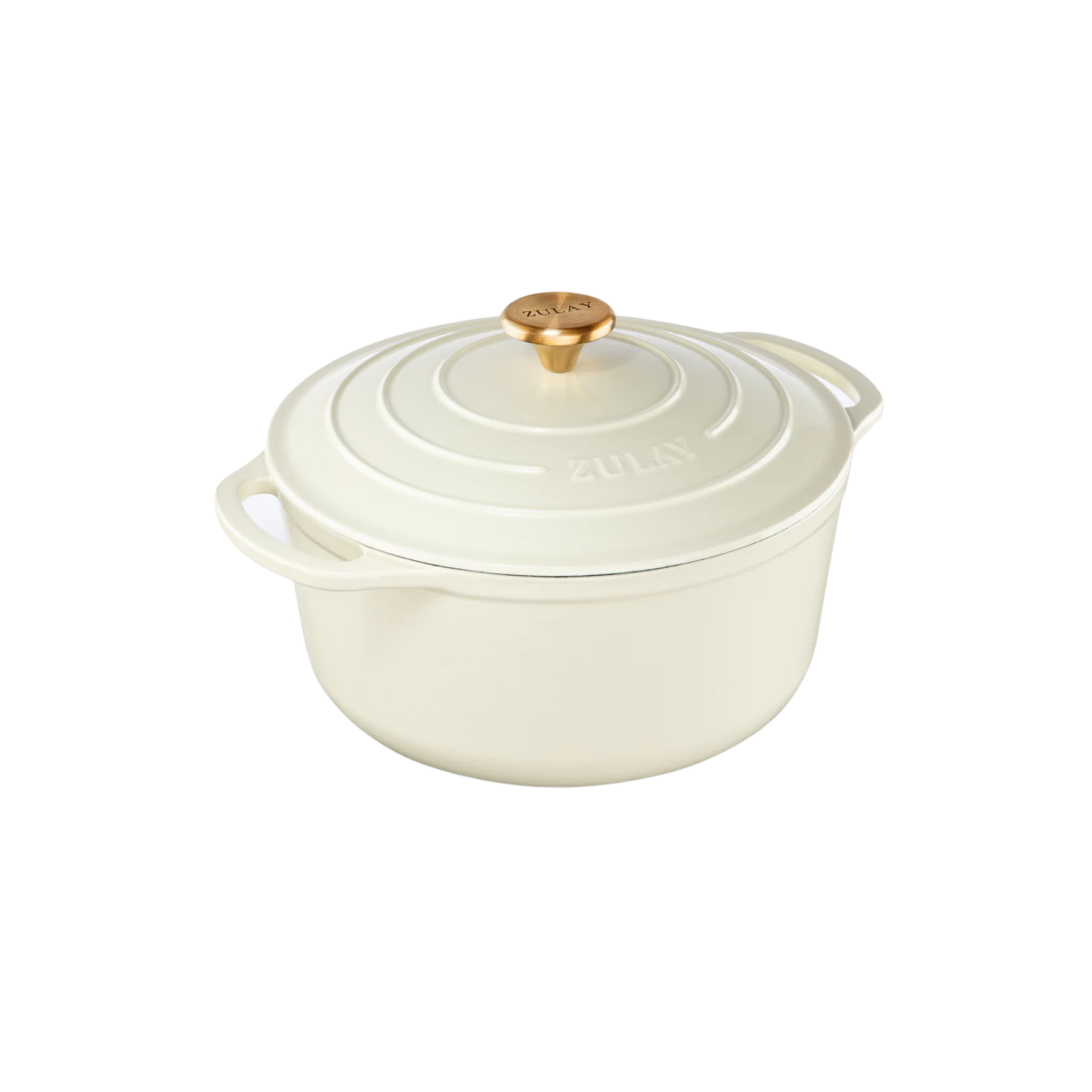 Cast Iron Dutch Oven - Ivory - 5 quart by Zulay Kitchen