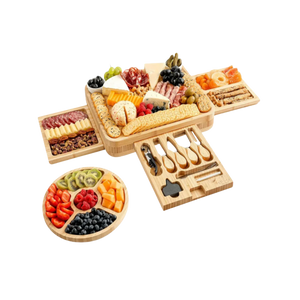 Cheese Board Deluxe Set - Bamboo by Zulay Kitchen
