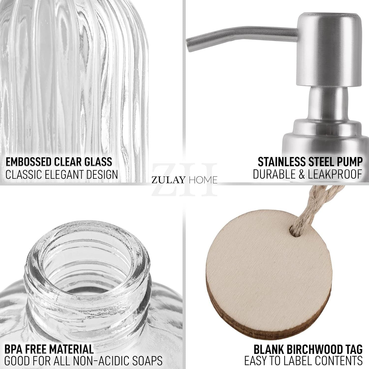 Classic Elegant Design Soap Dispenser by Zulay Kitchen