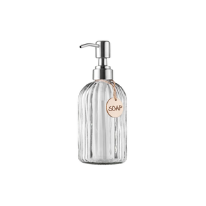 Easy Press Pump Clear Glass Hand Soap Dispenser by Zulay Kitchen