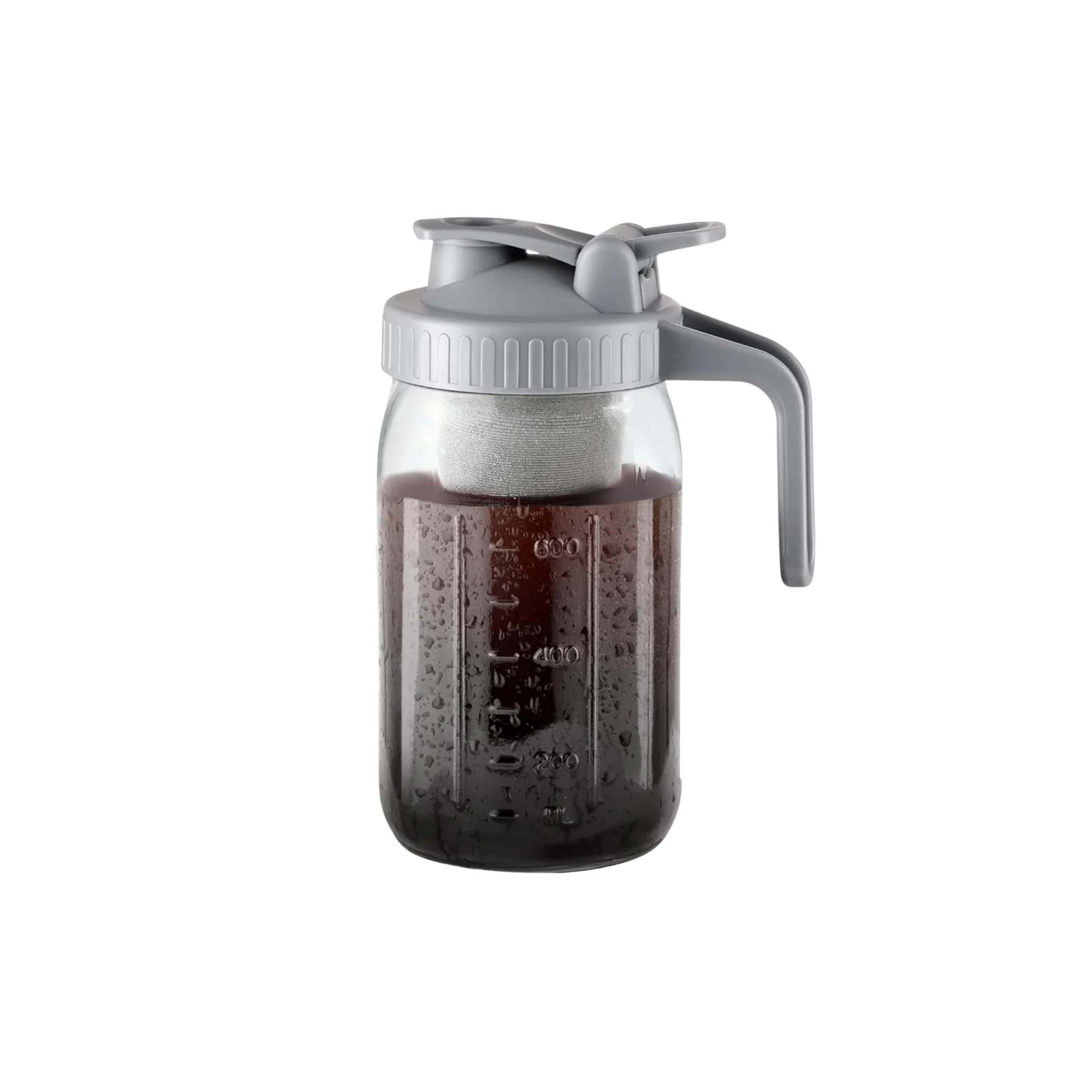 Premium Cold Brew Coffee Maker – Mason Jar Pitcher 32oz - Gray by Zulay Kitchen