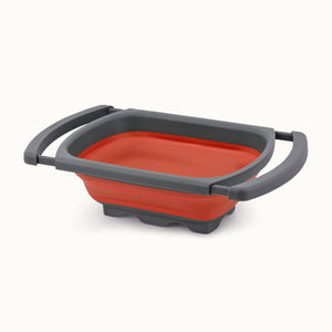 Collapsible Colander With Extendable Handles-Red by Zulay Kitchen