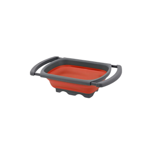 Collapsible Colander With Extendable Handles-Red by Zulay Kitchen