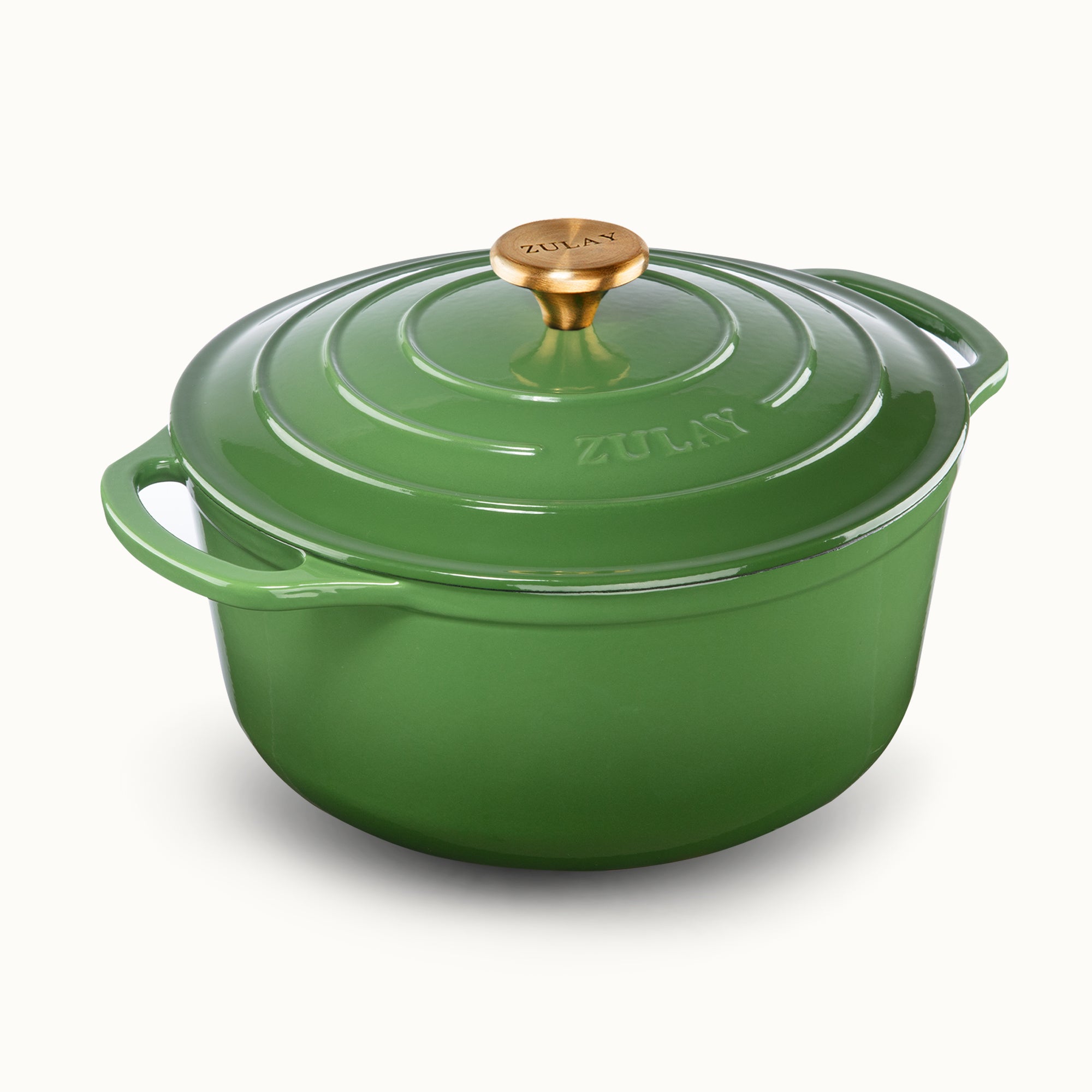 5, 6.4, 7.7 Quart Cast Iron Dutch Oven - Green by Zulay Kitchen