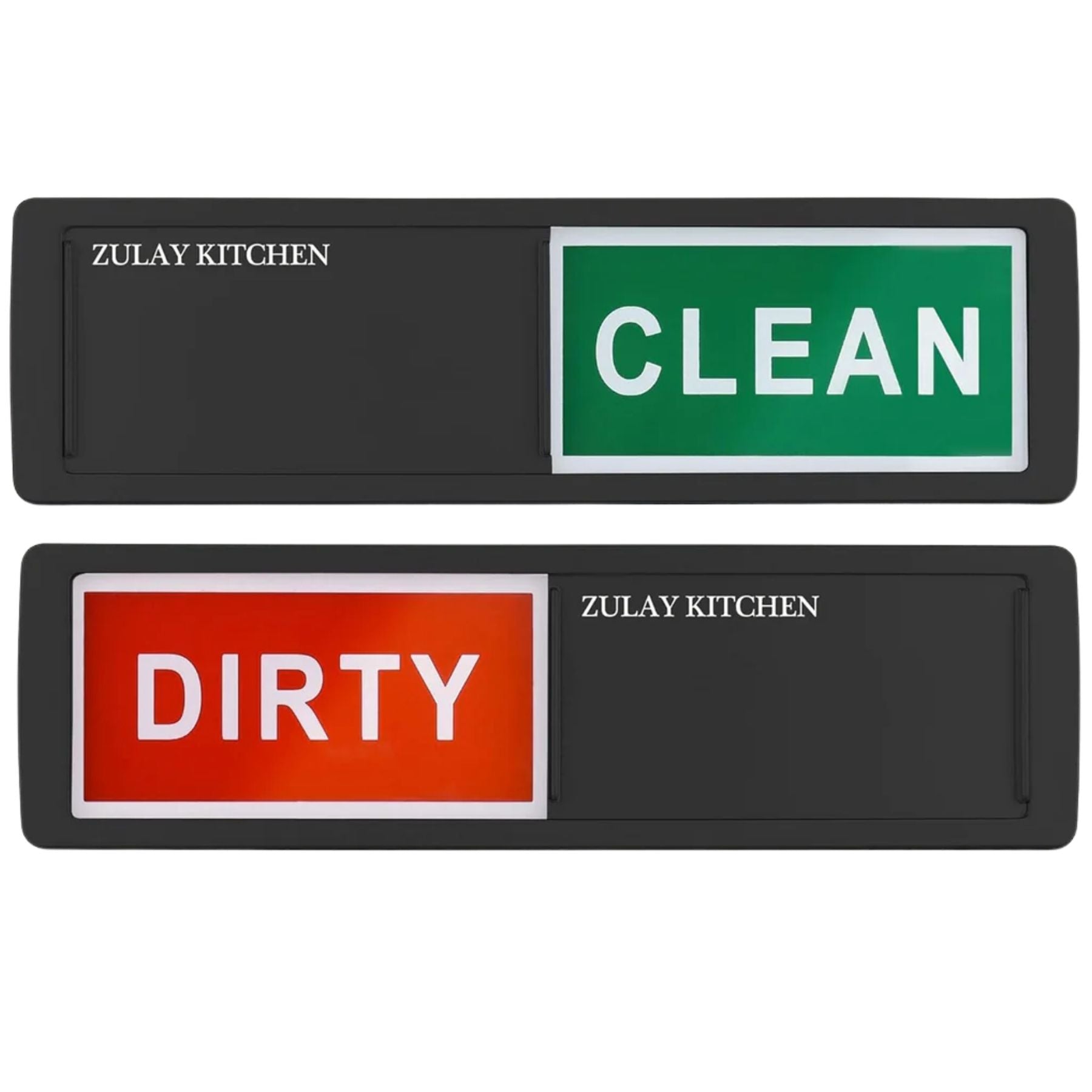 Dishwasher Clean Dirty Magnet Sign - Black by Zulay Kitchen