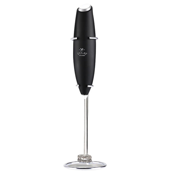 Double Whisk Milk Frother Handheld Mixer - Black by Zulay Kitchen