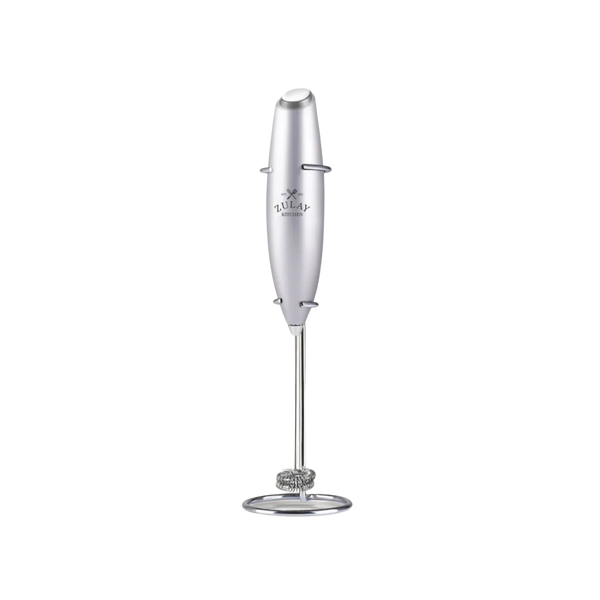 Milk Boss Milk Frother Battery-Operated-Silver by Zulay Kitchen