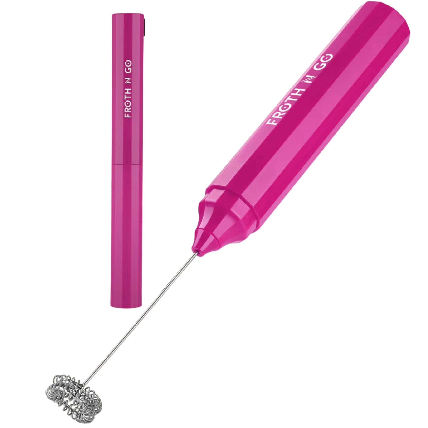 Froth N Go Rechargeable Milk Frother with Case - Dragonfruit by Zulay Kitchen