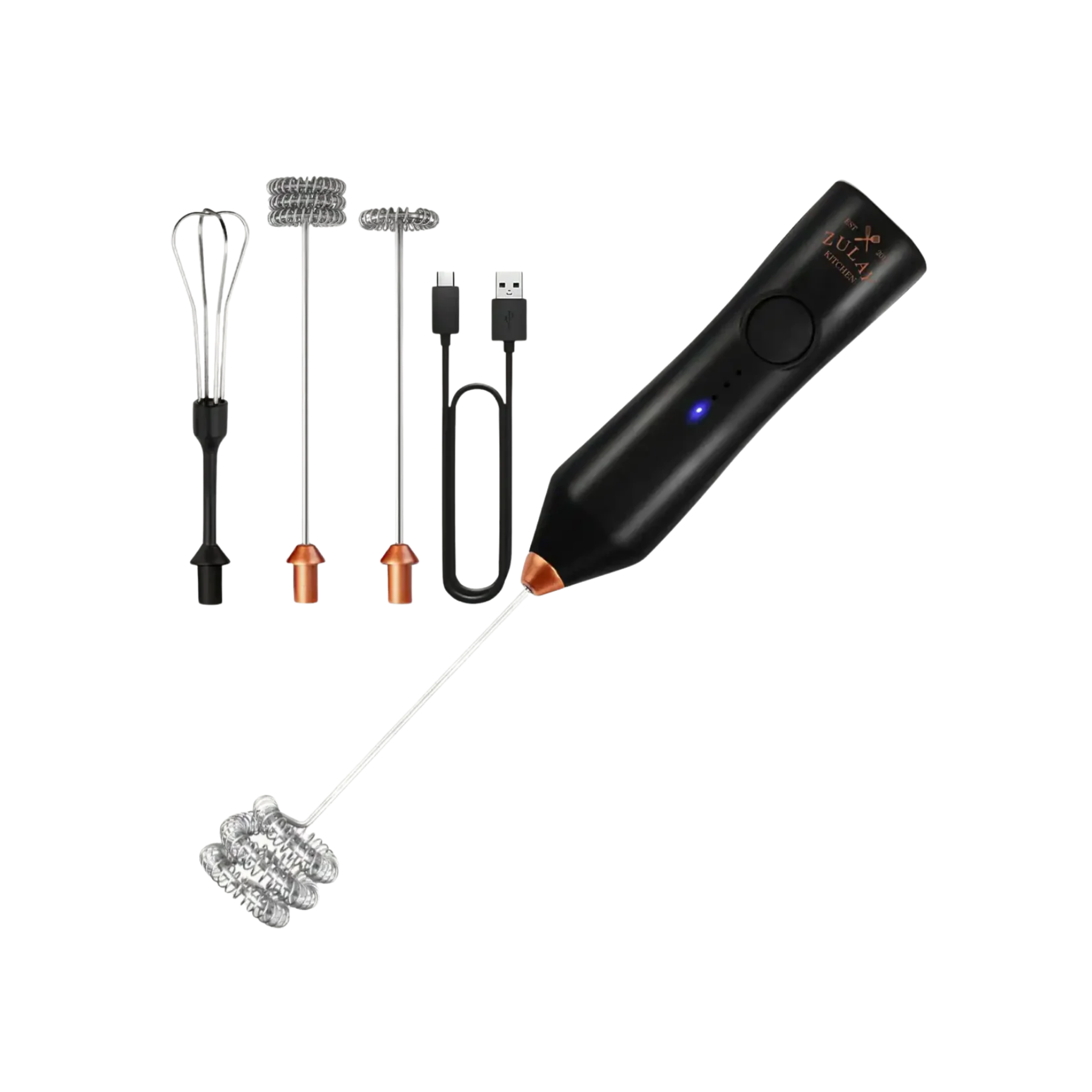 Dynamic Rechargeable Milk Frother- Black Copper by Zulay Kitchen