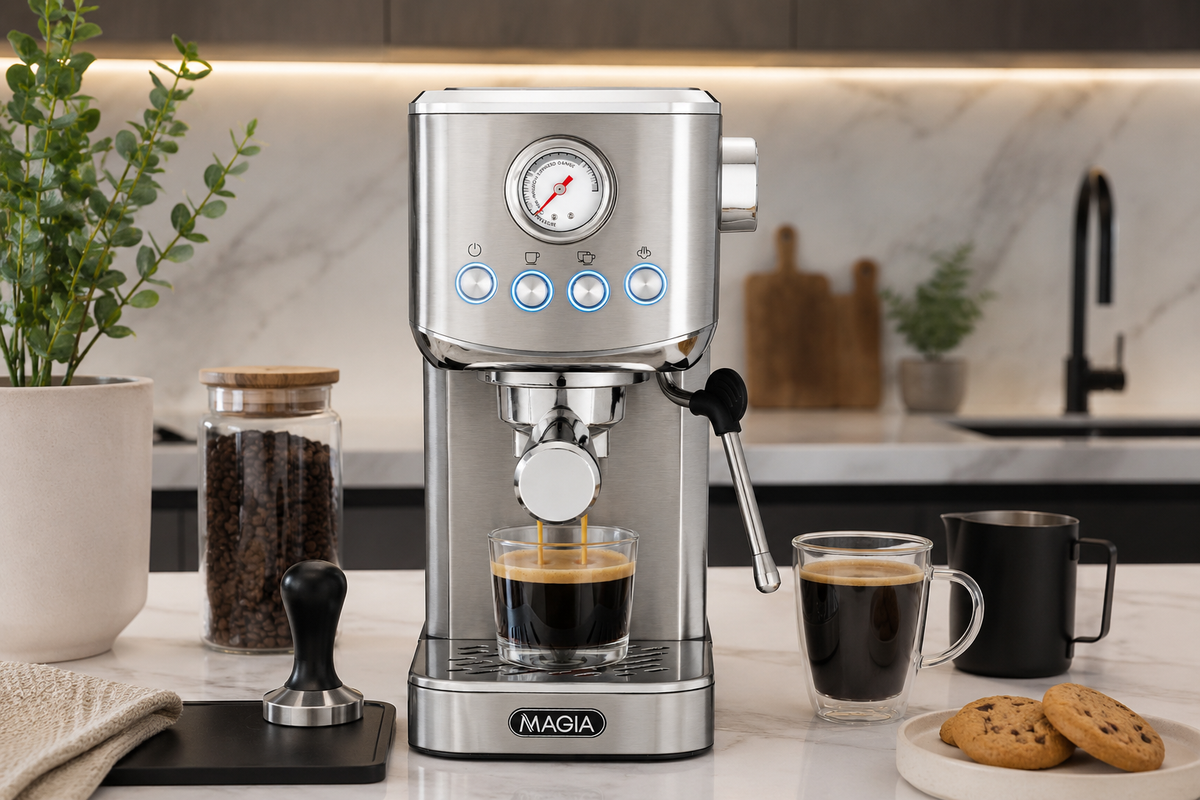 Compact Espresso Machine - Silver by Zulay Kitchen 