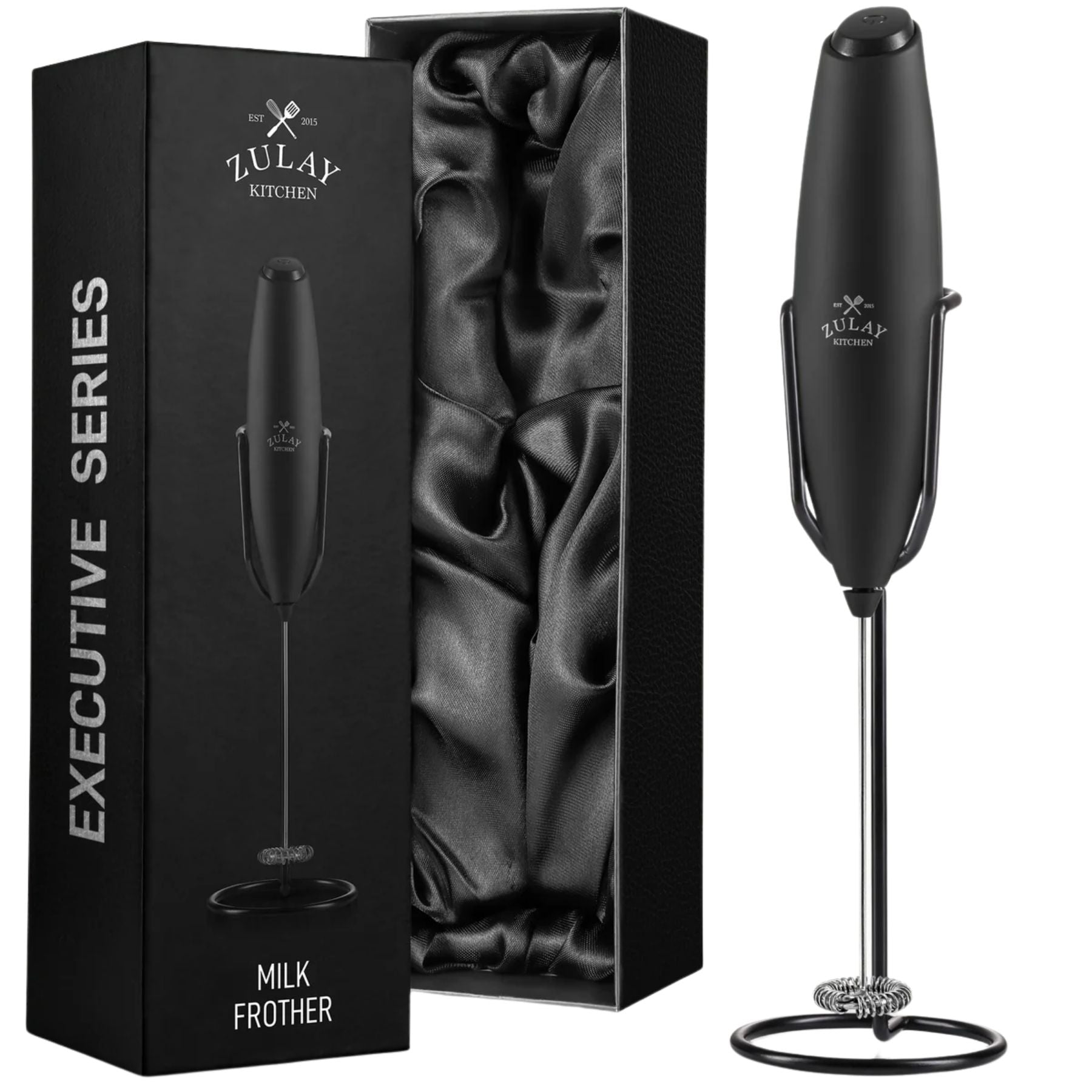 Executive Series Premium Milk Frother - EX by Zulay Kitchen Matte Black