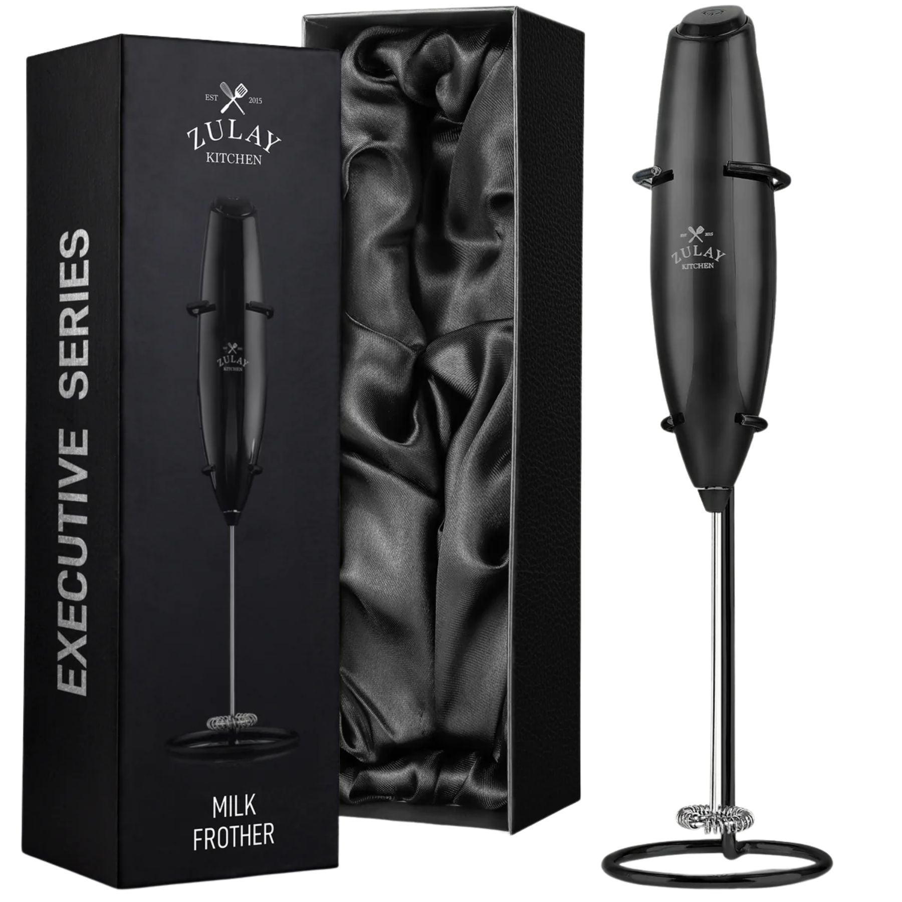 Executive Series Premium Milk Frother - EX by Zulay Kitchen Black